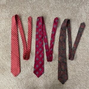 Burberry | Bundle of Men's Three Ties Patterned 100% Silk